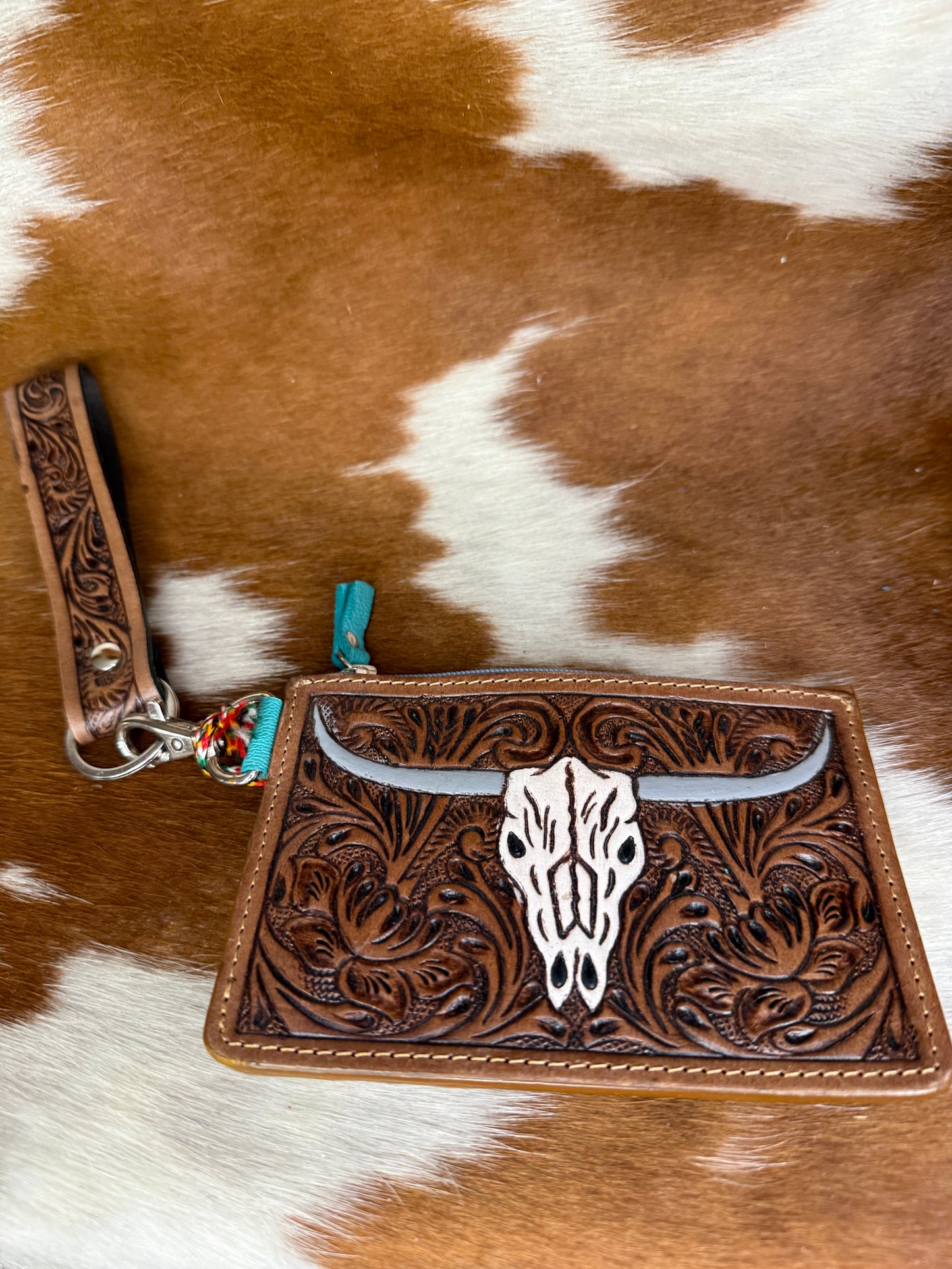 Pride Of Prickly Pears Credit Card Holder In Dark Brown