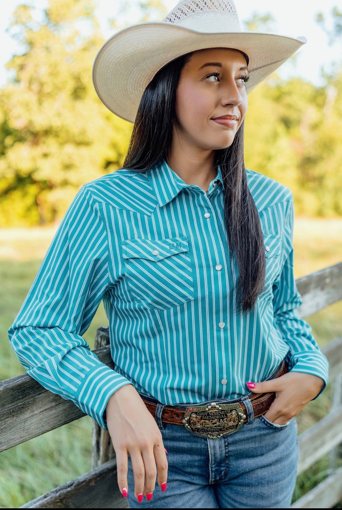 Teal Ridge Pearl Snap