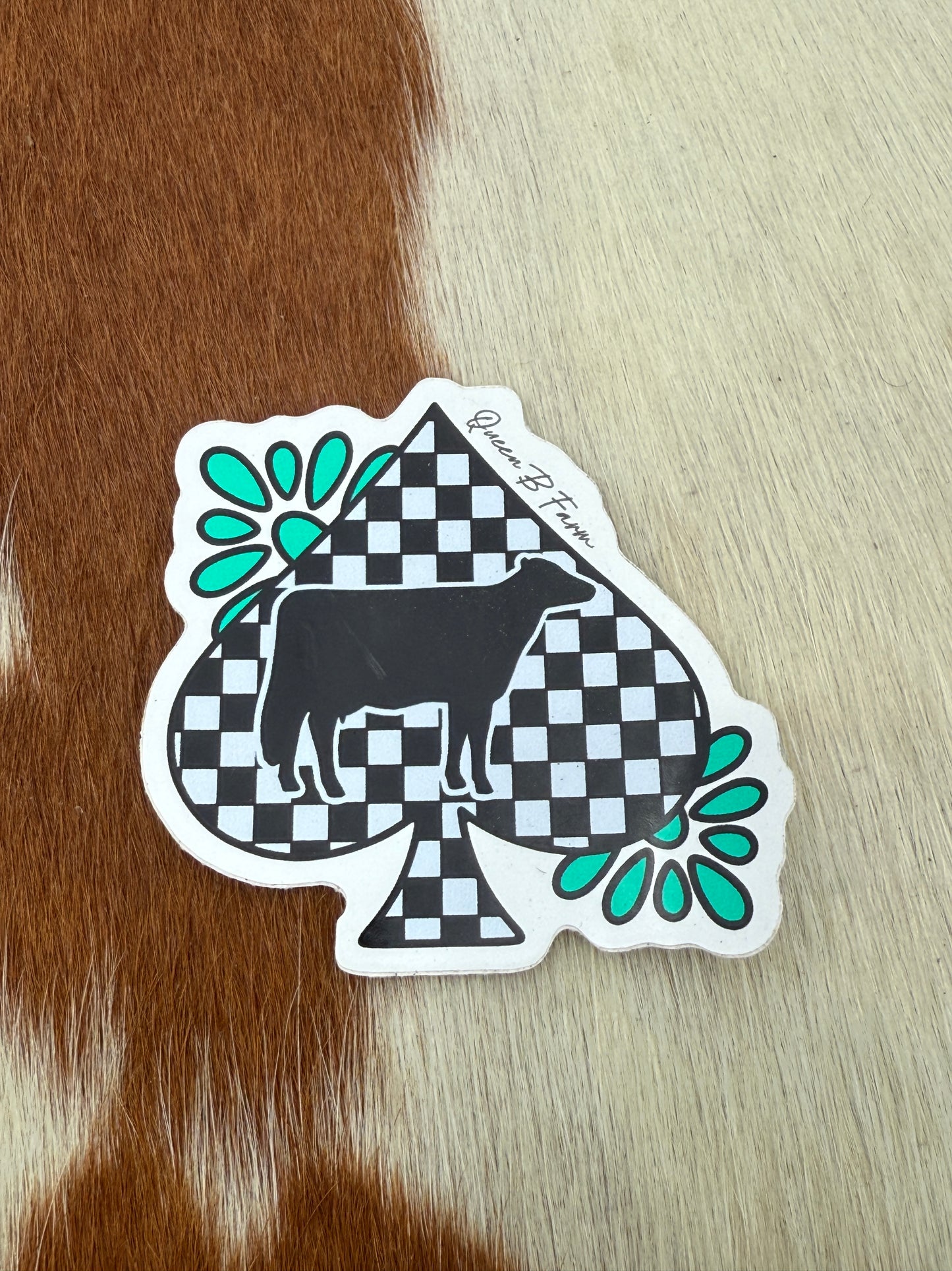 Dairy Cow Spade Sticker