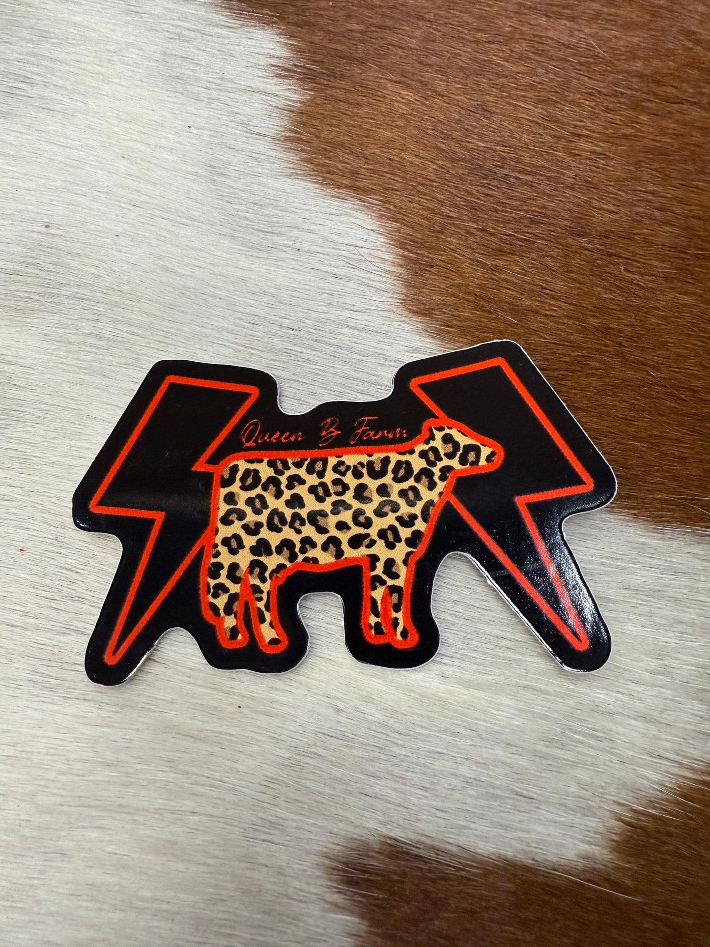 Cheetah Dairy Cow Sticker
