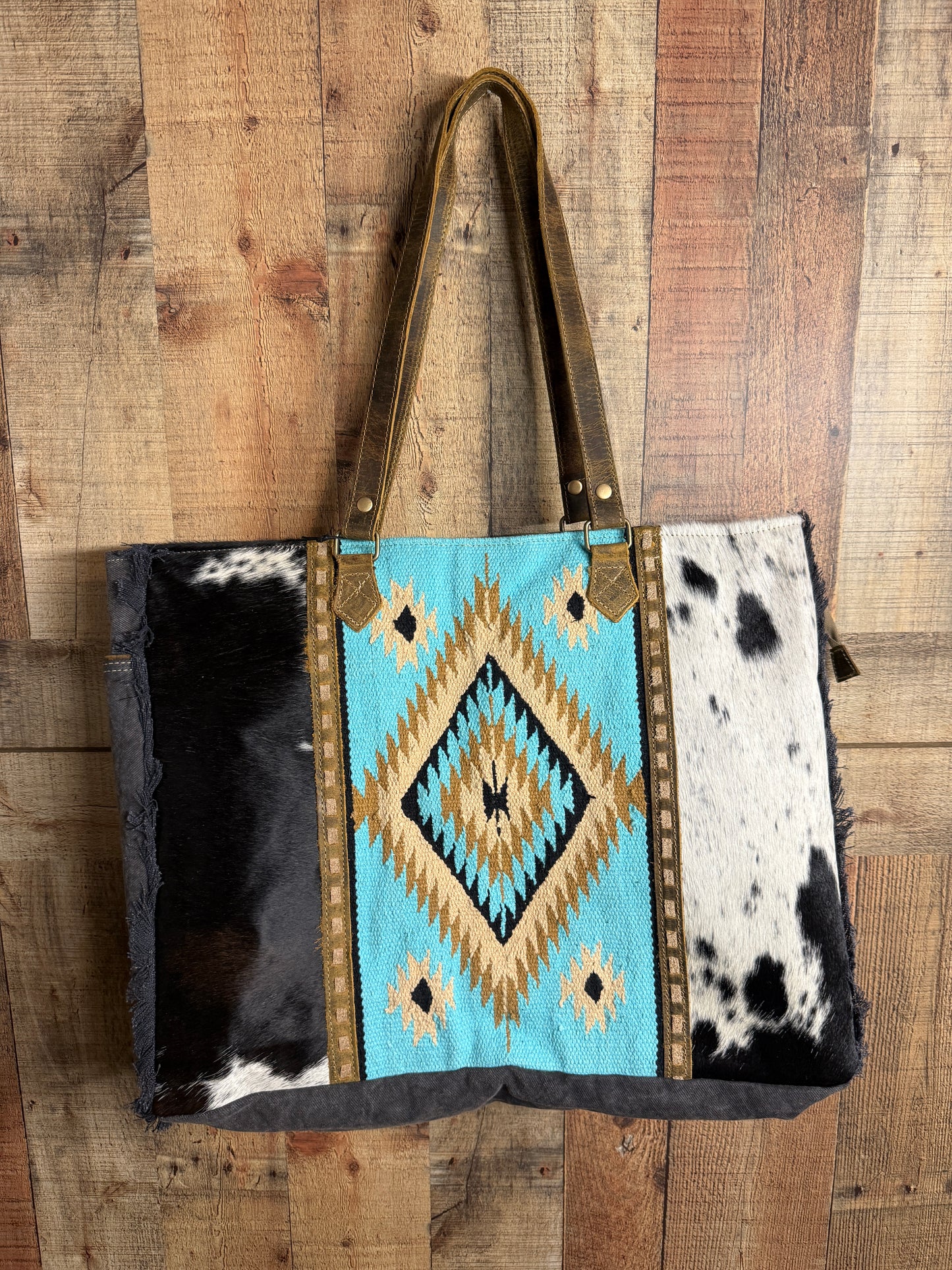 Desert Diamond Weekender Bag In Prairie Turquoise