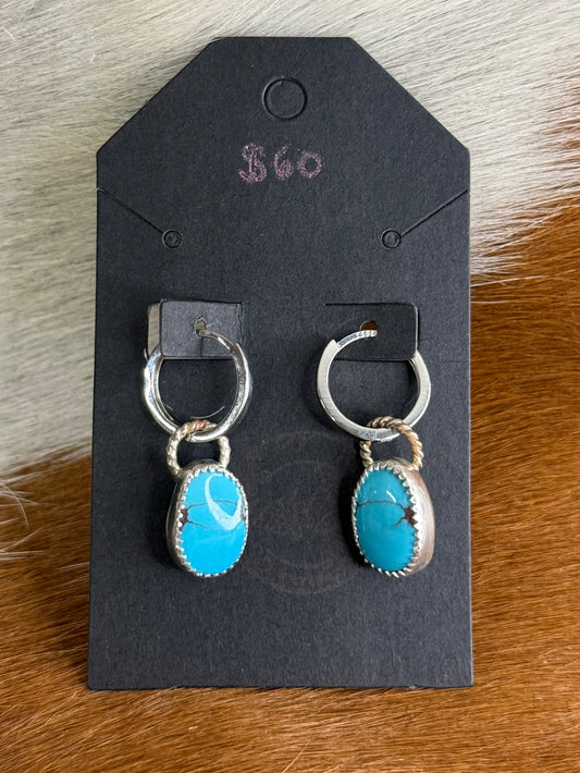 Egyptian Turquoise Hoops