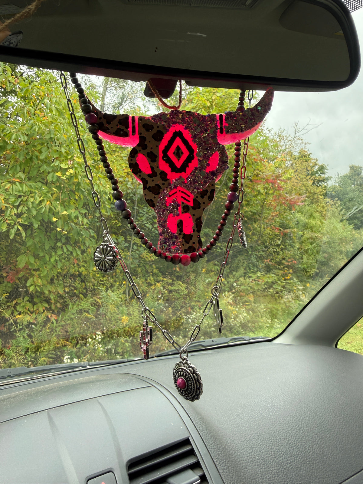 Pink Cowgirl Mirror Charm