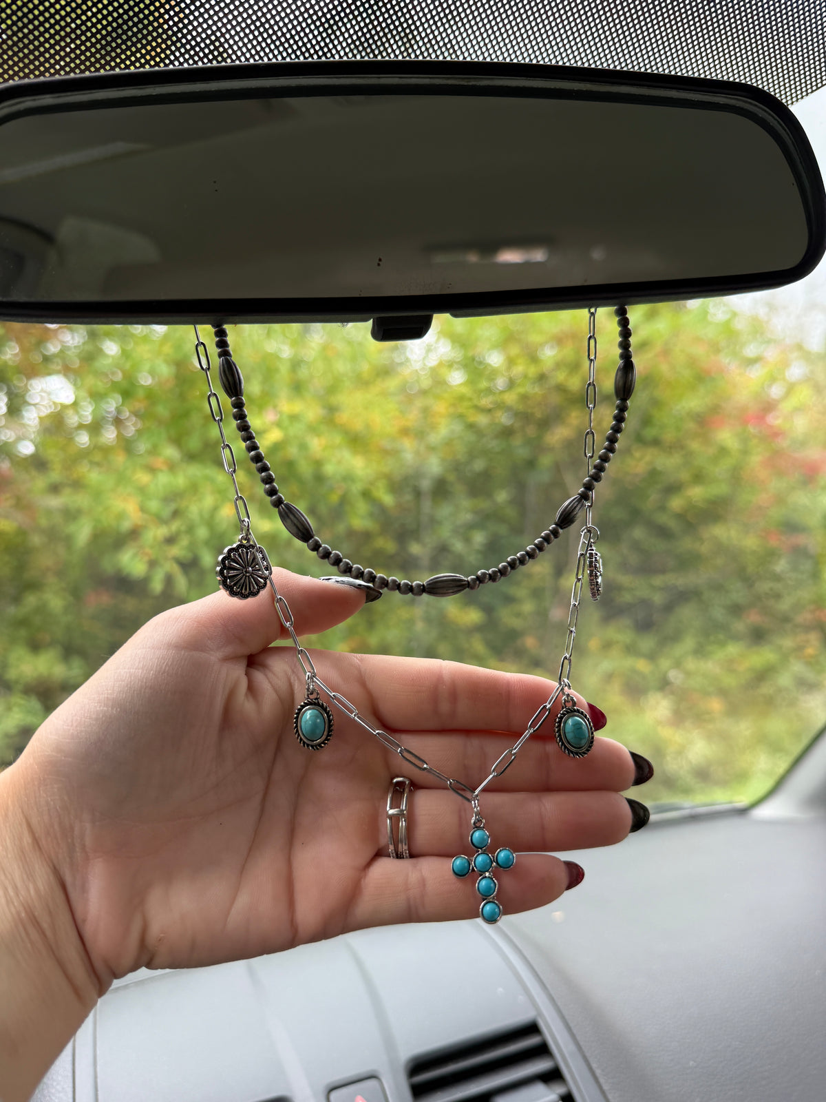 Turquoise Mirror Charm