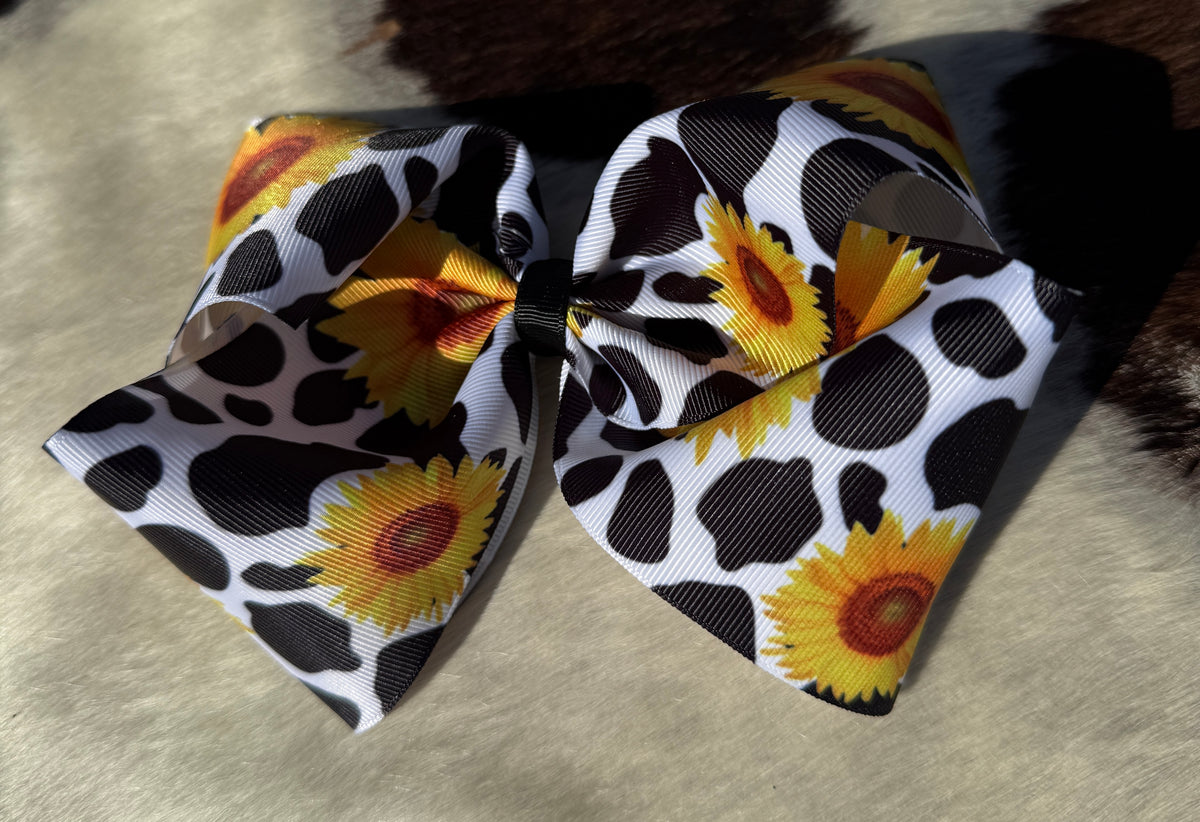 Sunflower Cow Jumbo Hairbow
