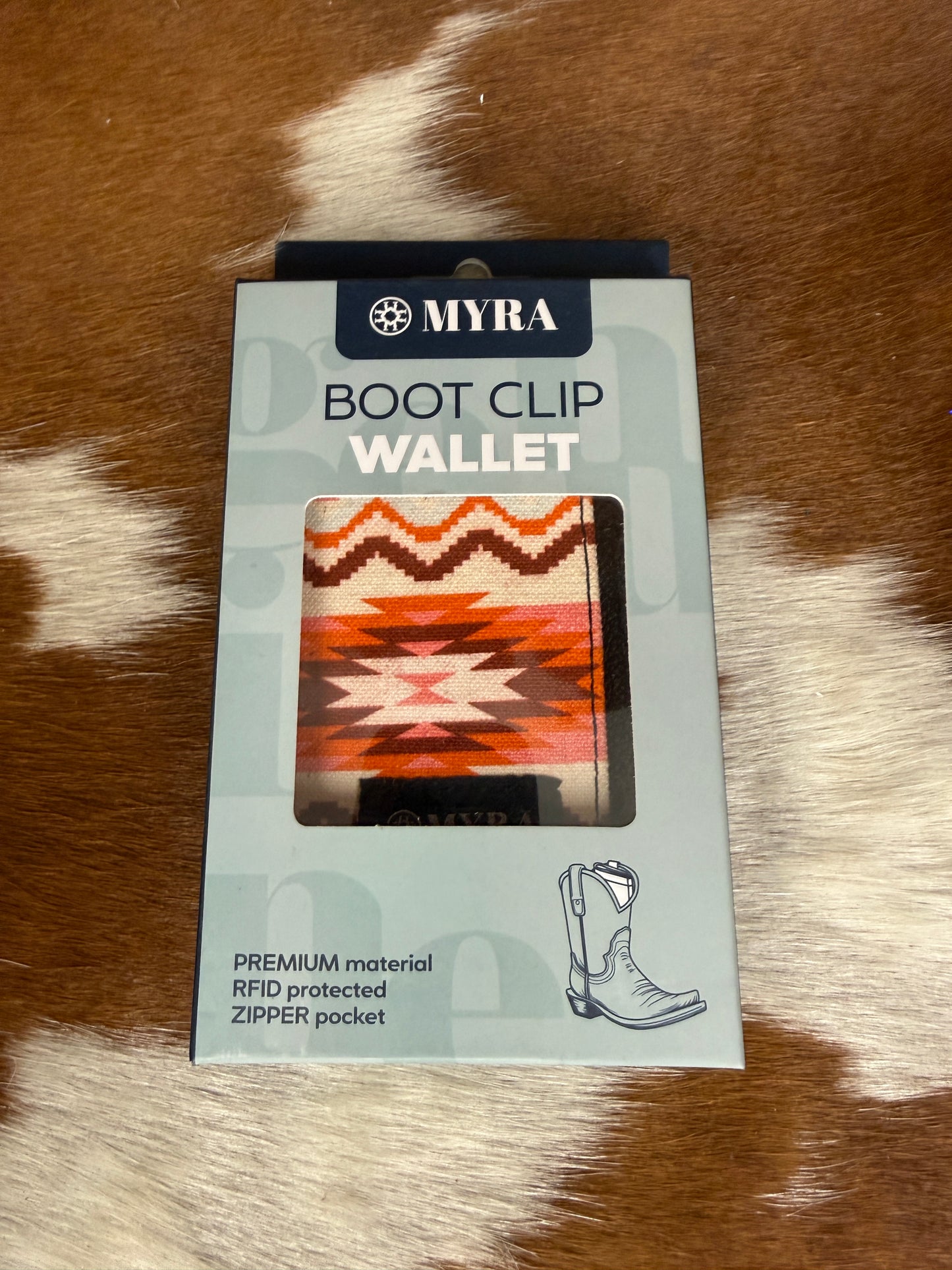 Prism Dawn Leather Credit Card Holder In Mesa Rust