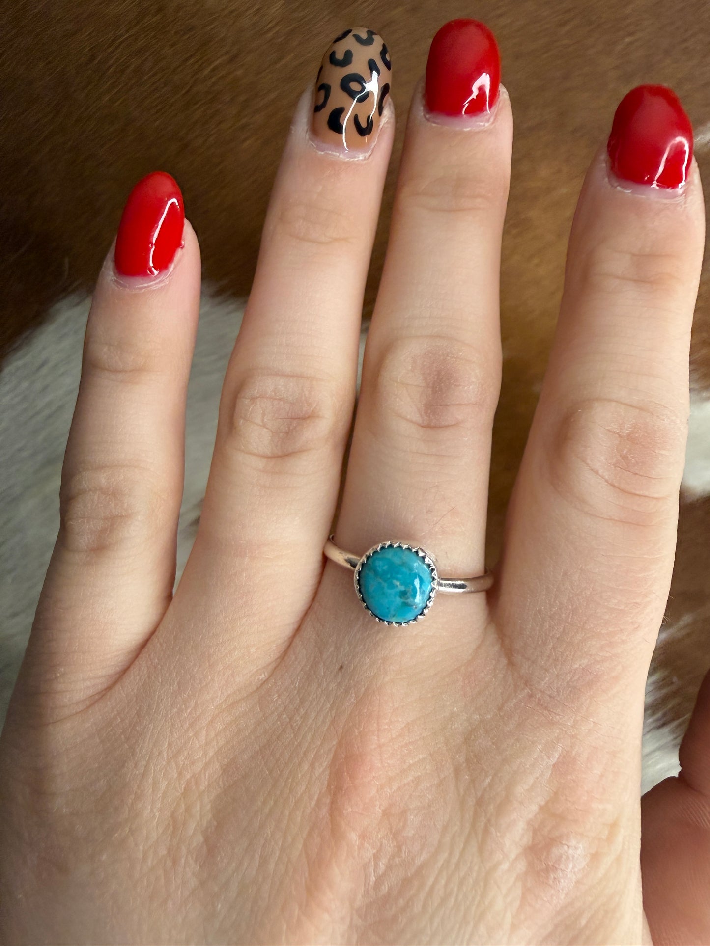 Genuine Mojave Turquoise Ring