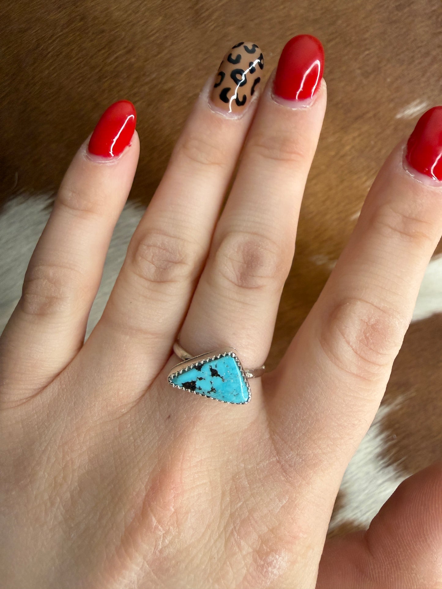 Genuine White Water Turquoise Ring