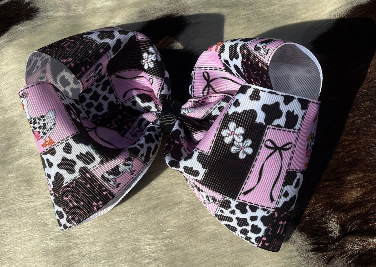 Pink Cowgirl Jumbo Hairbow