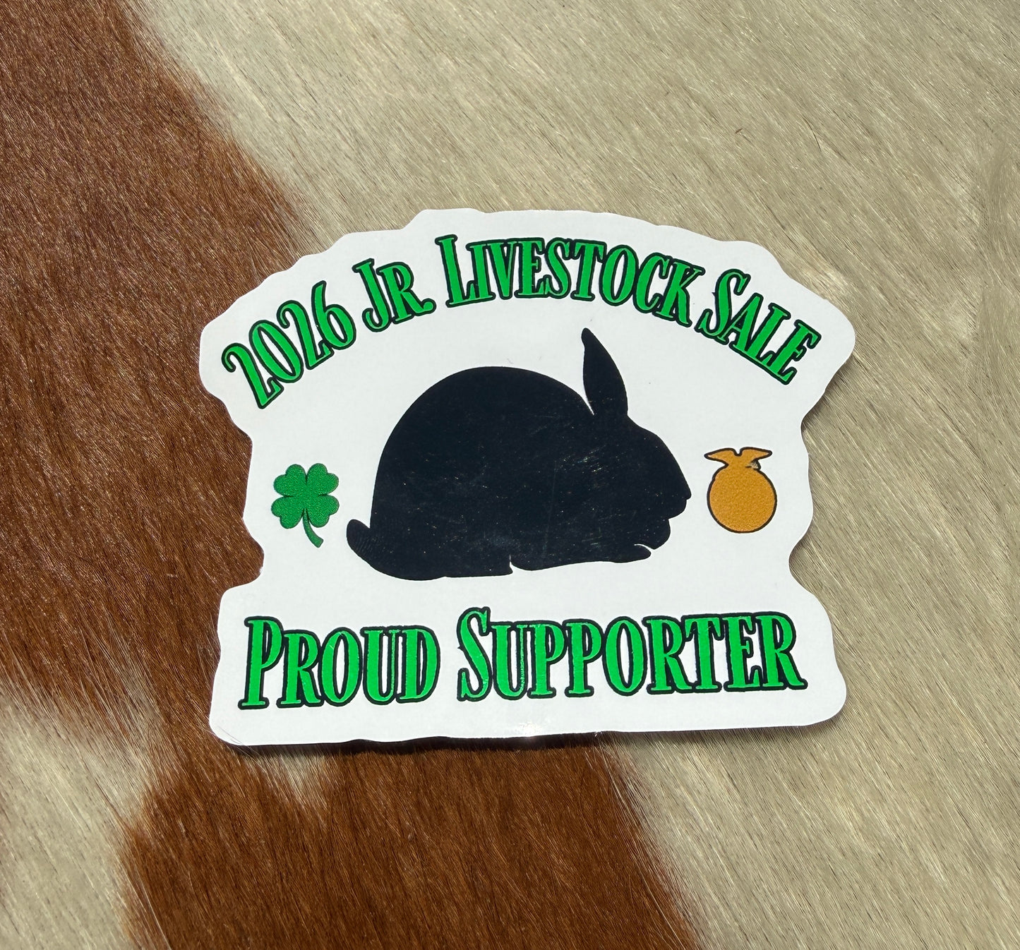 Jr. Livestock Sale Supporter Sticker- Rabbit
