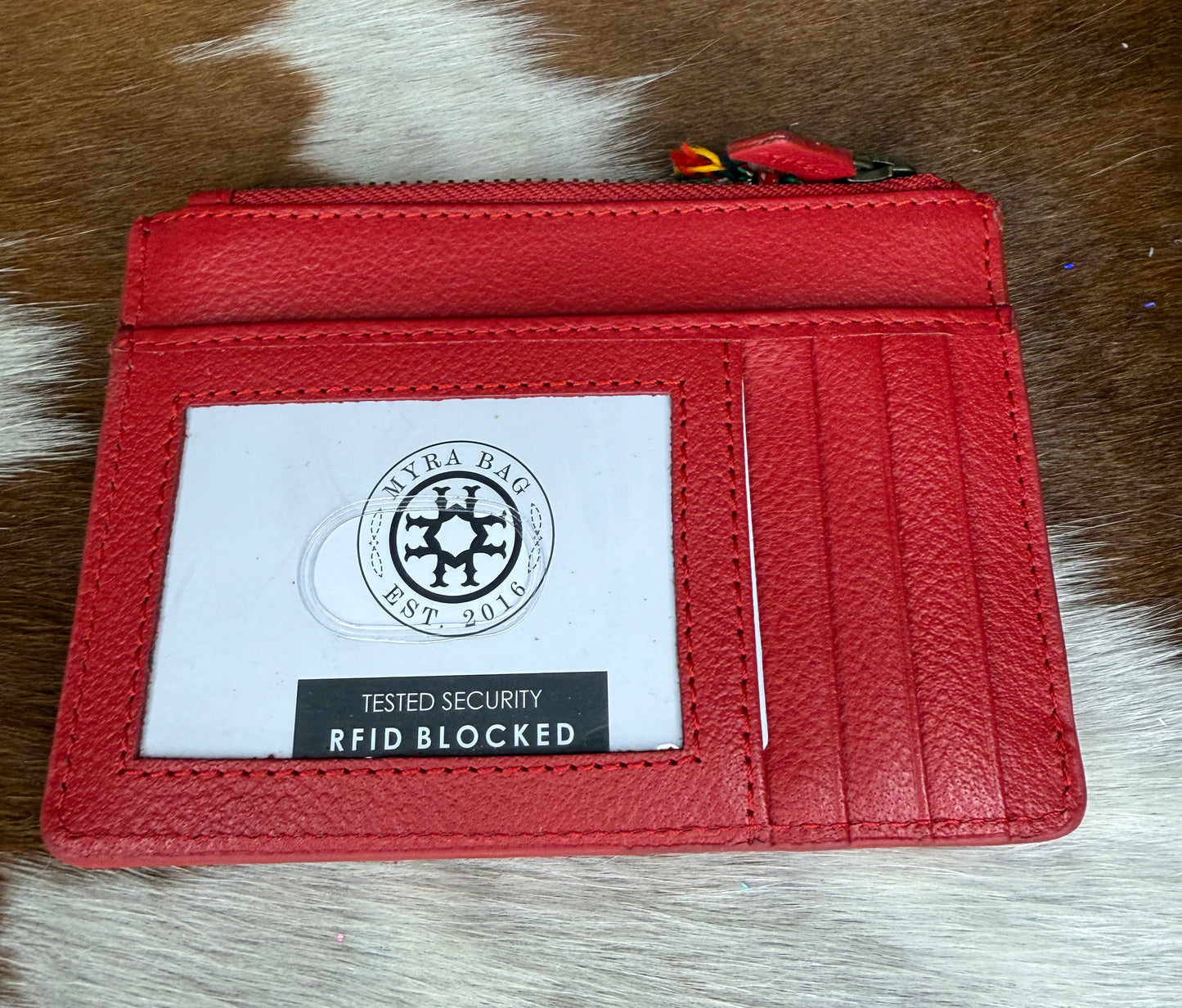 Bloom On The Range Credit Card Wallet In Scarlet