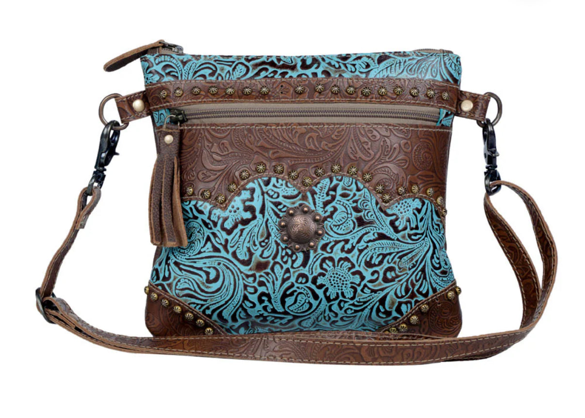 Azure Aesthetic Leather & Hairon Bag