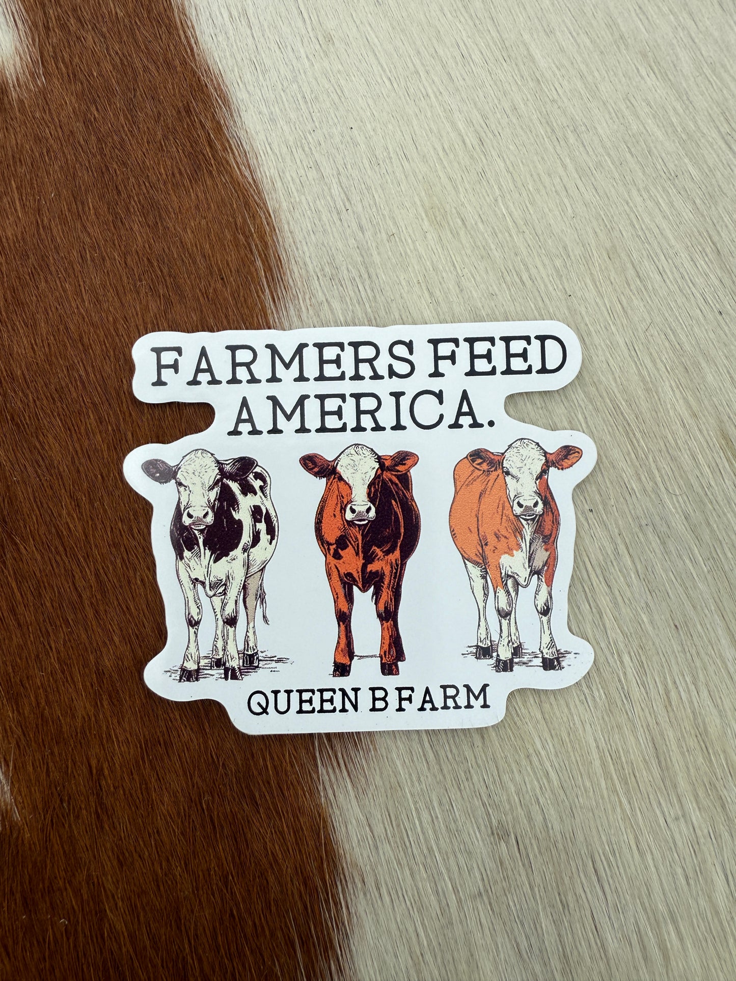 Farmers Feed America Sticker