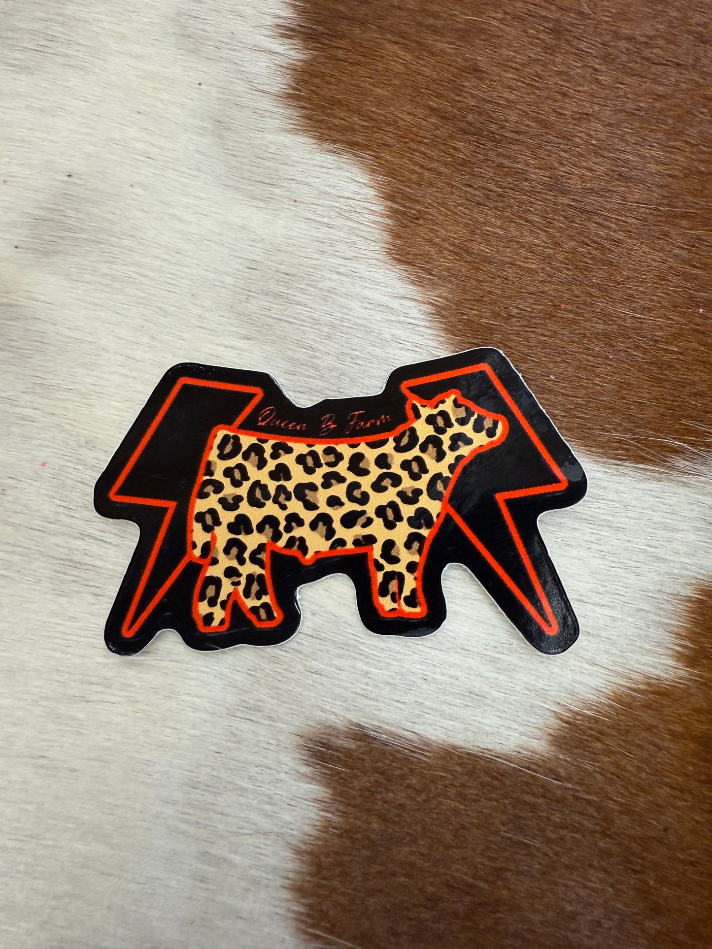 Cheetah Steer Sticker