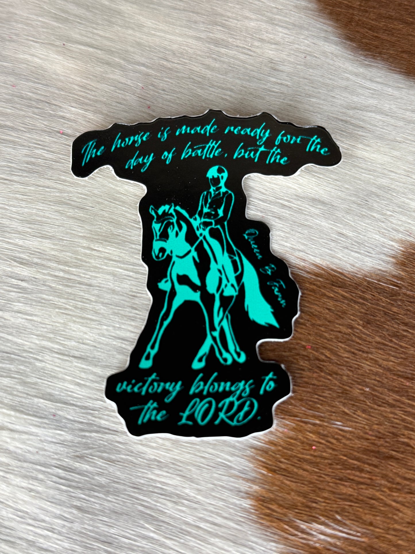 Proverbs 21:31 Dressage Sticker