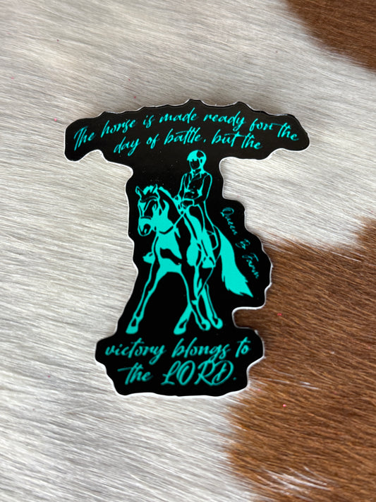 Proverbs 21:31 Dressage Sticker