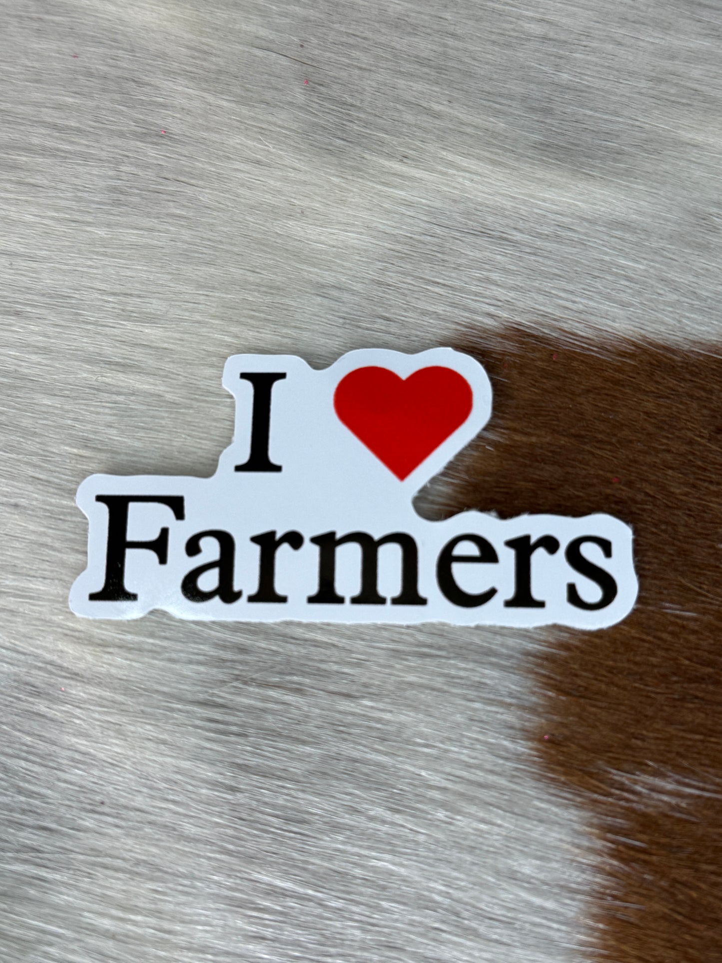I Love Farmers Sticker