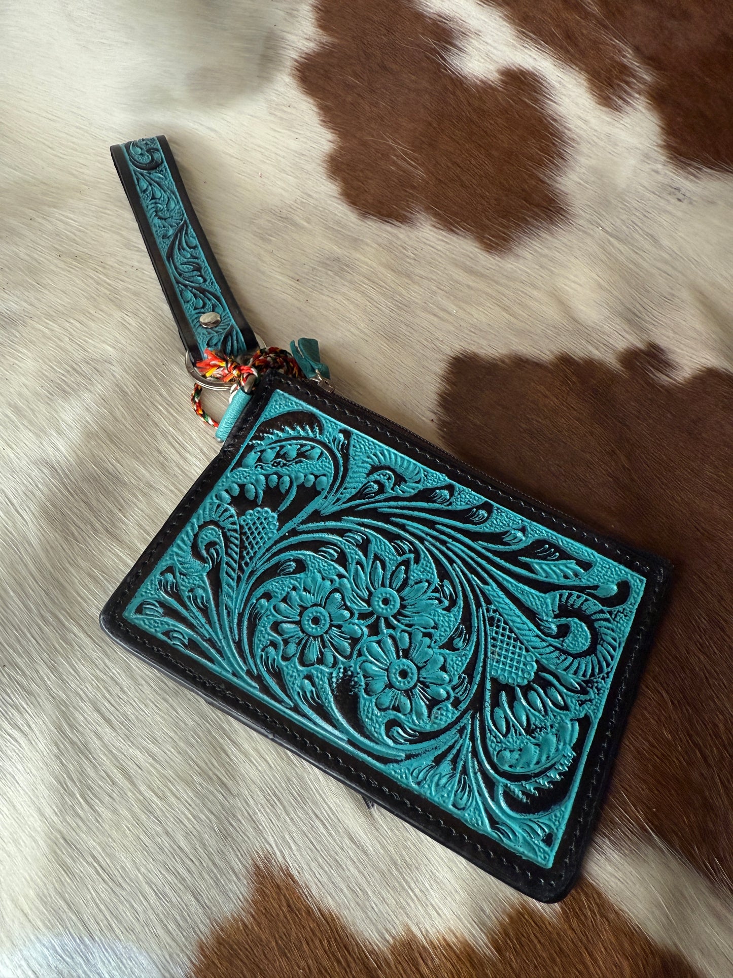 Pride Of Prickly Pears Credit Card Holder In Turquoise