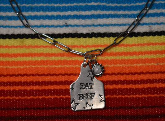Eat Beef Cow Tag